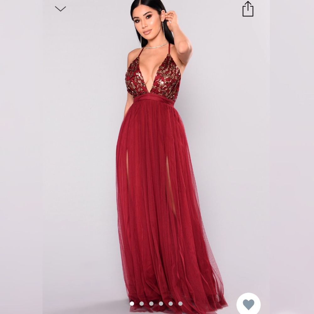 Burgundy Twinkle Dress